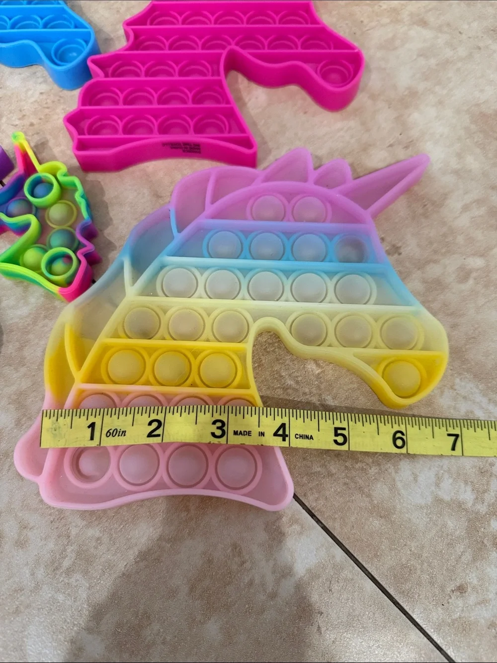 Large Pop it Kids Rainbow Fidget Toy Set - Multicolor